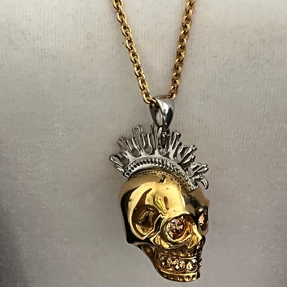 ALEXANDER MCQUEEN AUTHENTIC  MOHAWK EDGY & GOTHIC STYLE NECKLACE